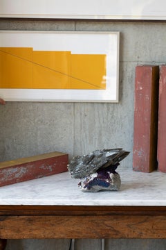 ‘Dragon Scale’ Calcite Mineral with Purple-Pink Chalcopyrite