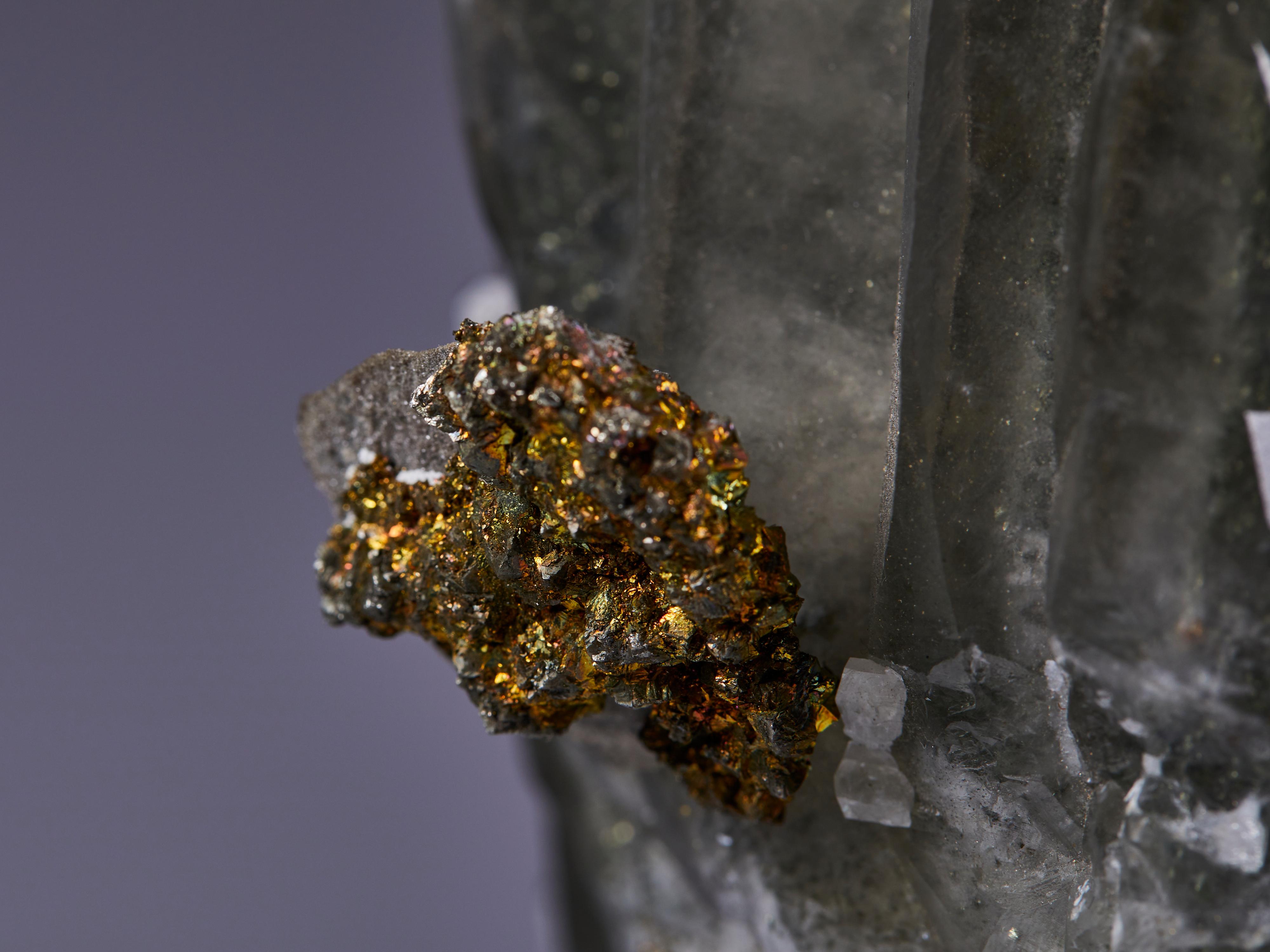 Dragon scale calcite with chalcopyrite 12