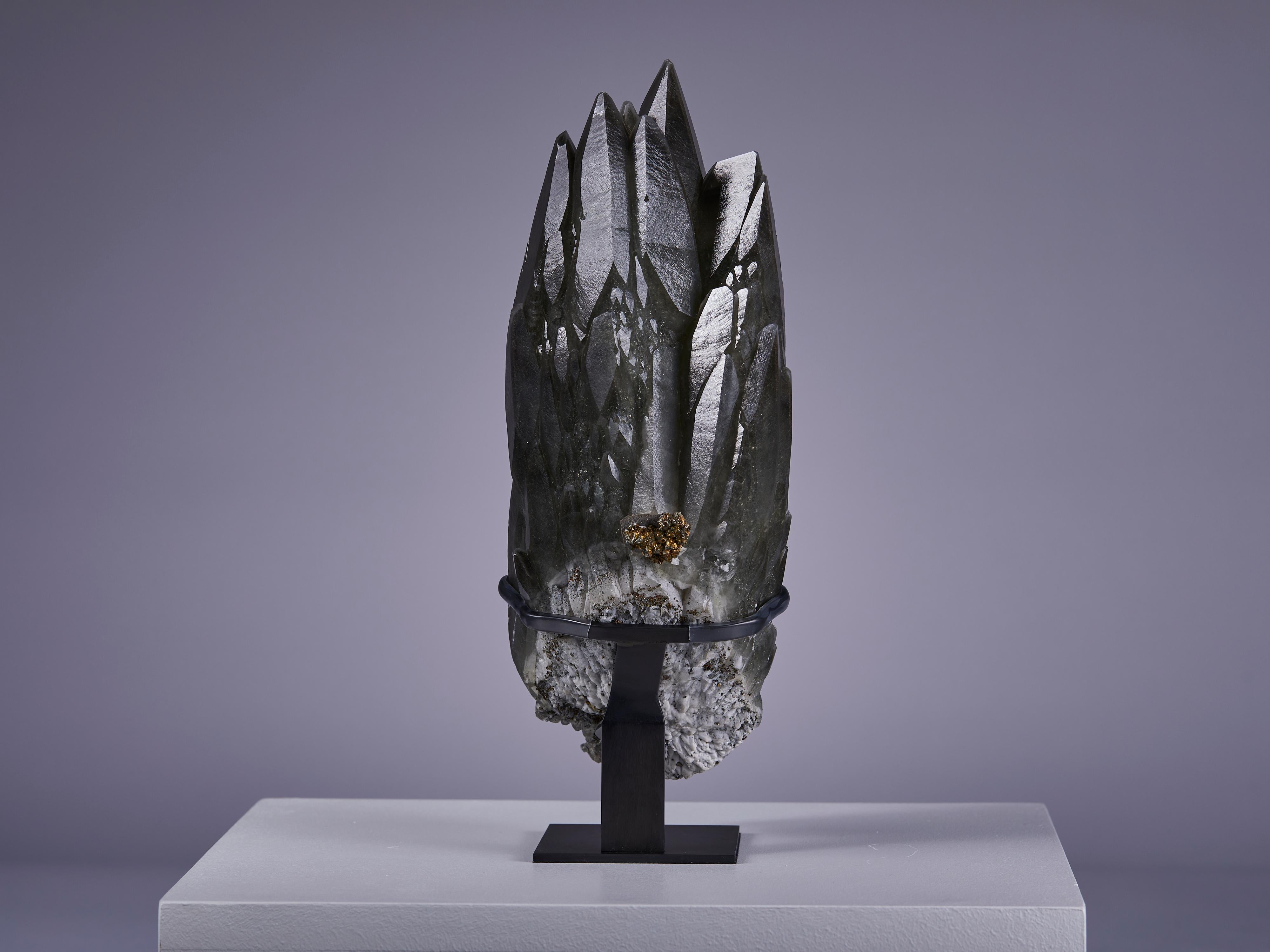 18th Century and Earlier Dragon scale calcite with chalcopyrite