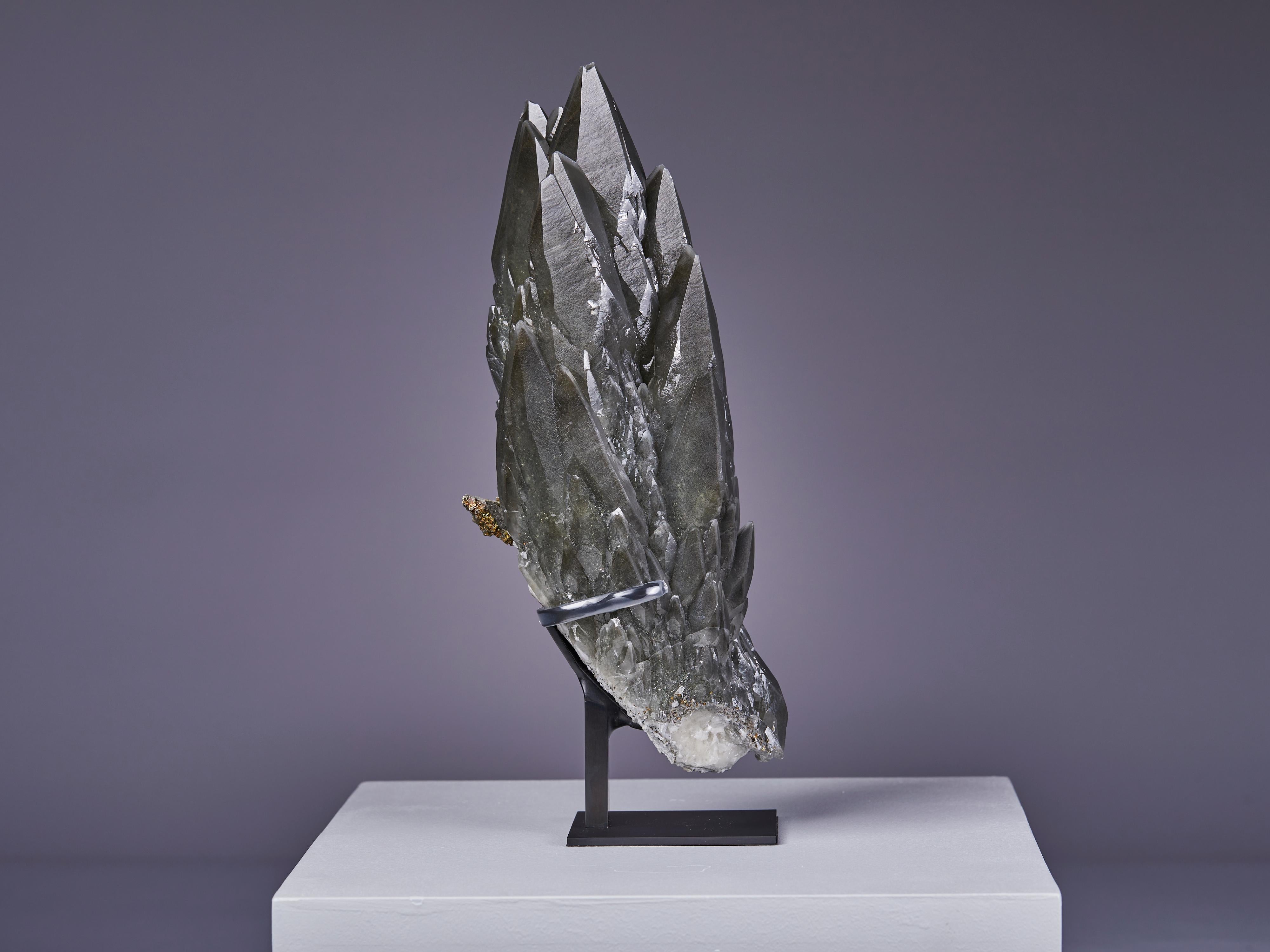 Pyrite Dragon scale calcite with chalcopyrite