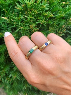 Dragon Scales Ring with Green Tsavorite from Kenya