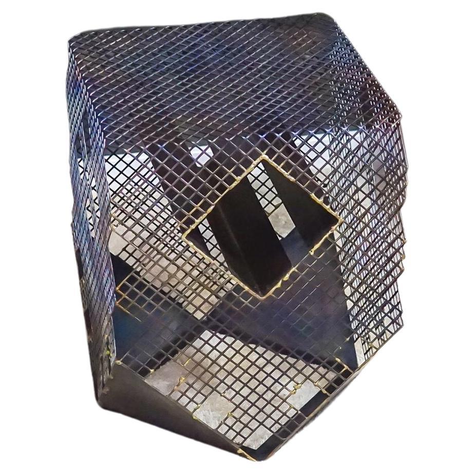Handmade Stainless Steel Side Table by Anadora Lupo