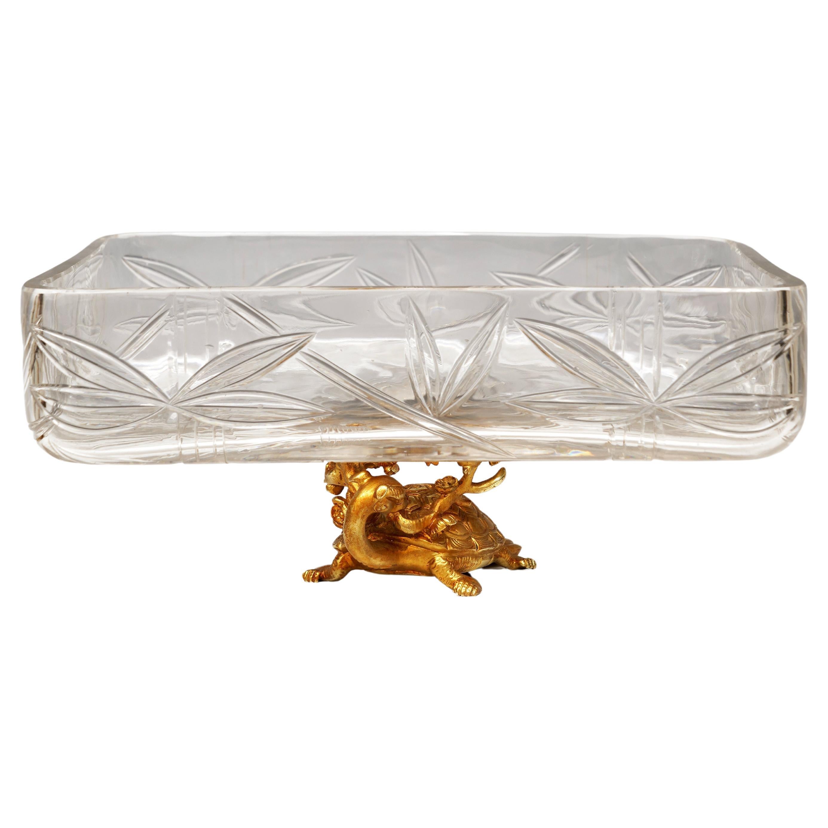 Coupe "Tortue Dragon" attr. à Baccarat & F. Barbedienne, France, vers 1890 en vente