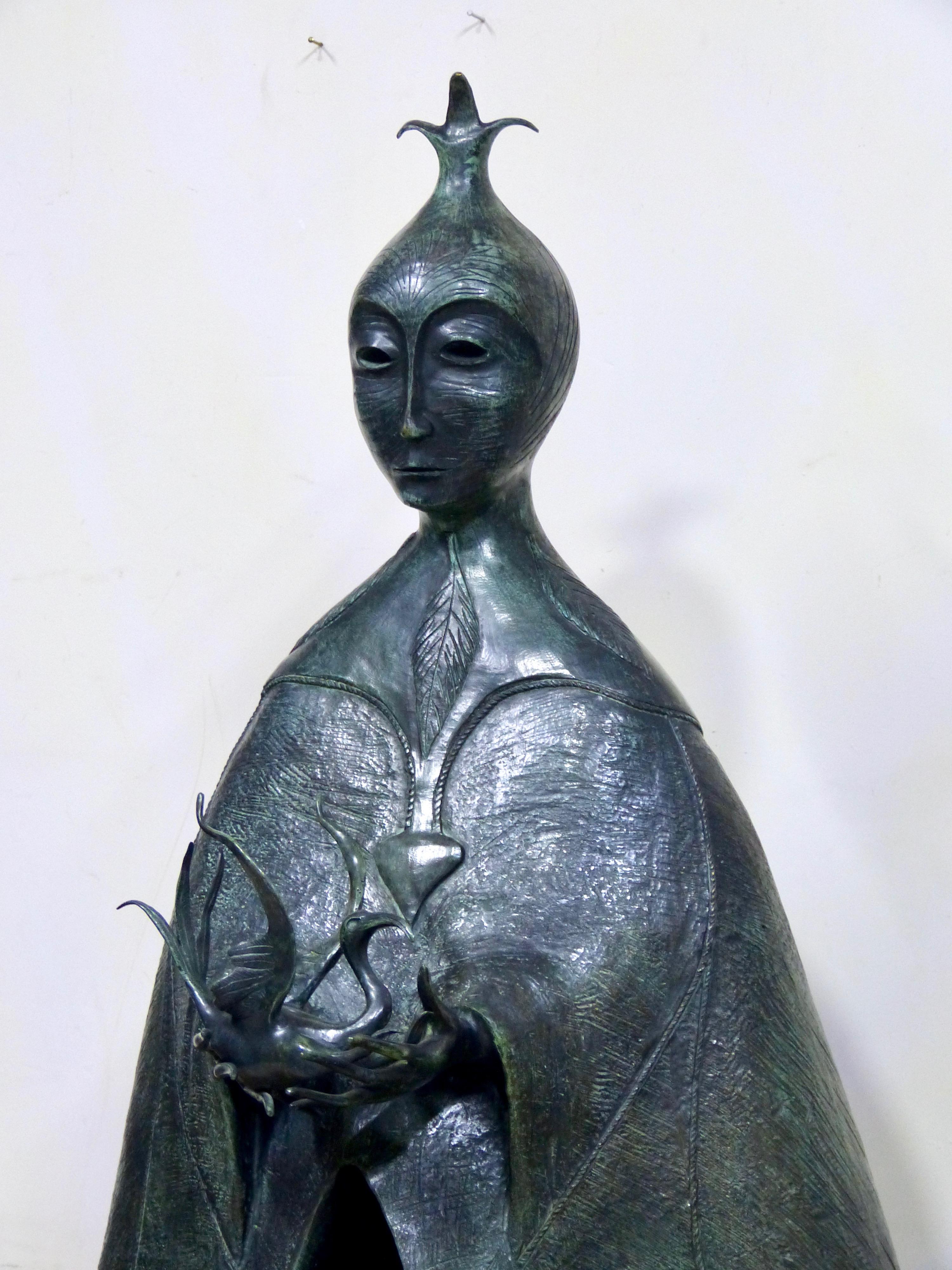 Mexican La Dragoneza Surrealism Bronze Sculpture by Leonora Carrington, 2010 Ed. 8/10 For Sale