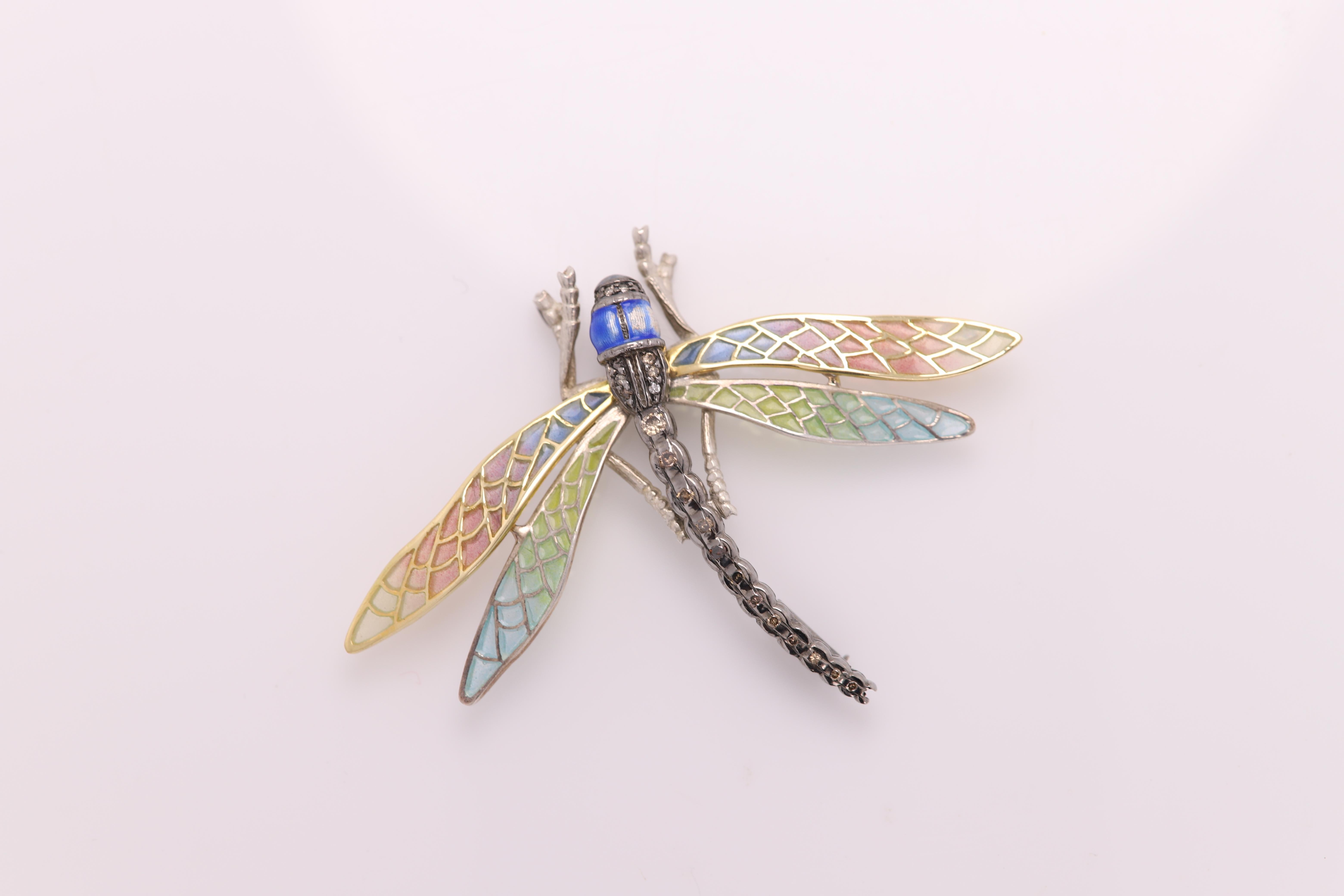 vintage dragonfly brooch
