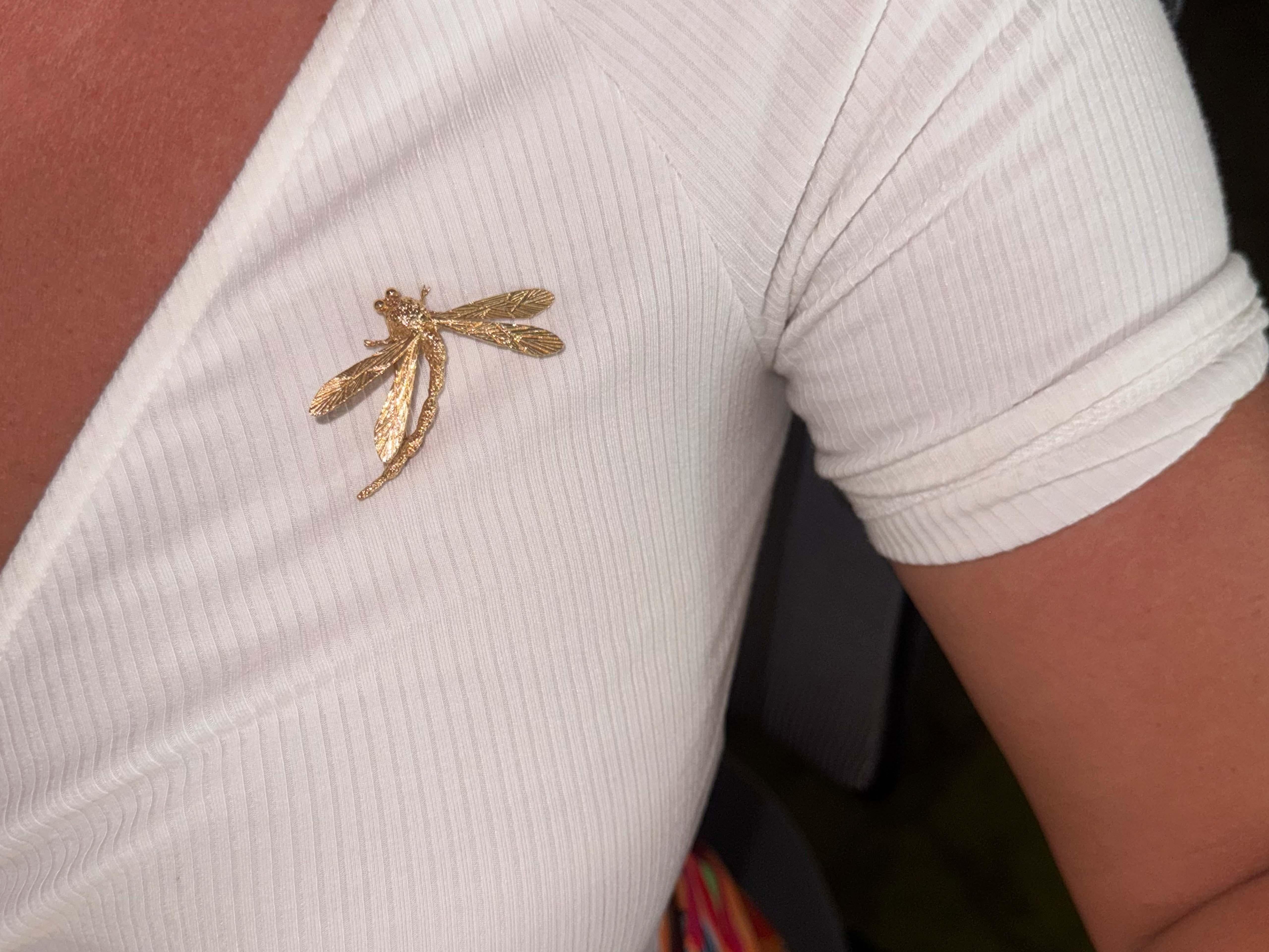 Brooch Specifications:

Metal: 14k Yellow Gold

Total Weight: 5.4 Grams

Brooch Measurements: ~1.95
