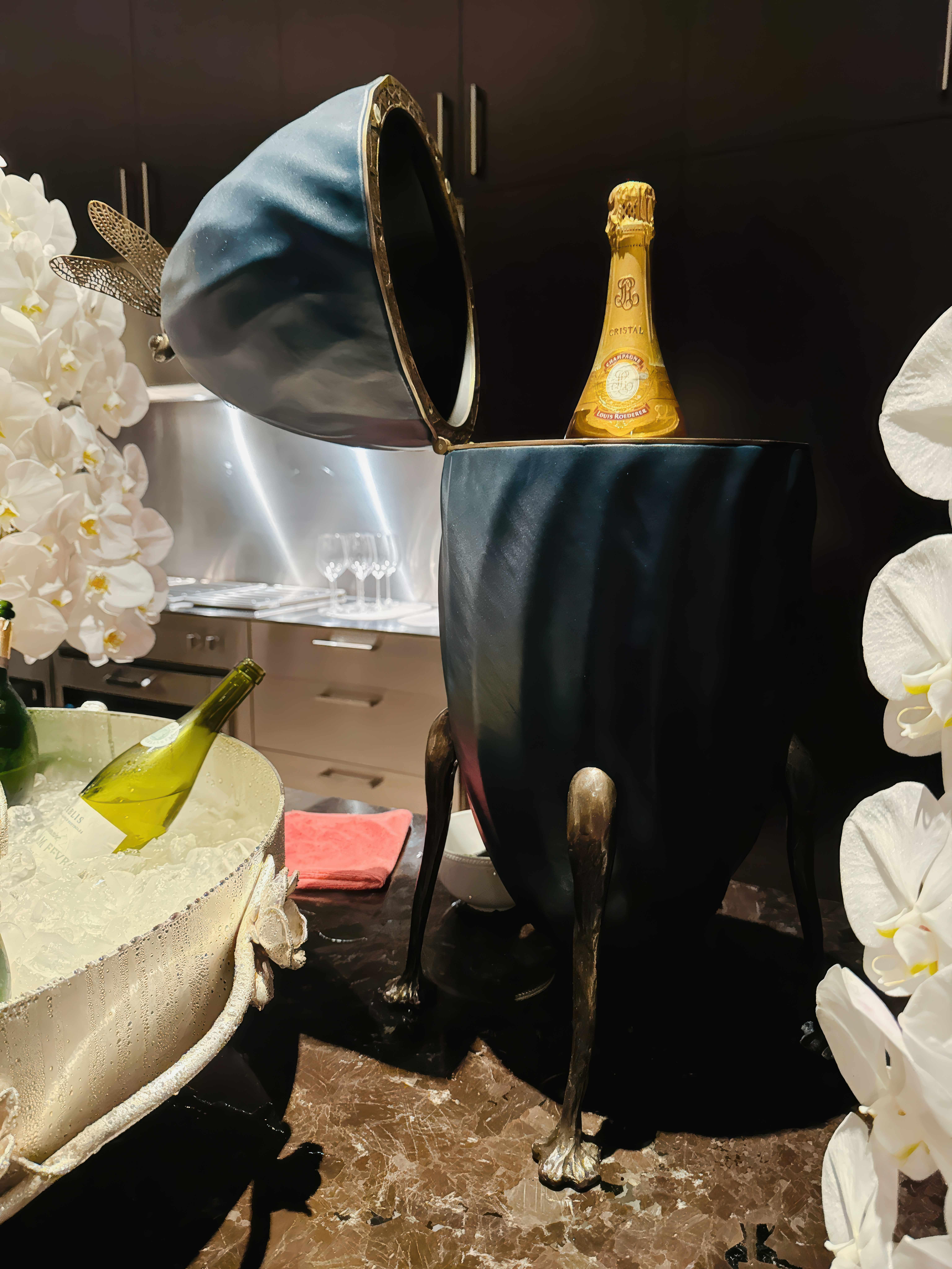 Eiskübel mit Libellenkühler für Champagner Magnum (1,5L) und Wein im Angebot 10