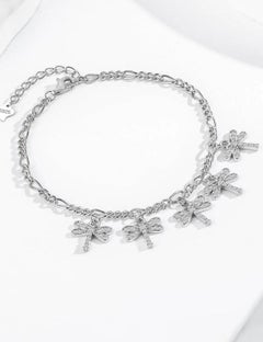 Dragonfly Design Armband 925 Silber Moissanite Armband Minimalistisches Geschenk für Sie