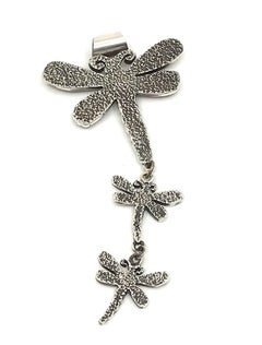 Dragonfly Drop pendant, Melanie Yazzie, cast, silver, drop pendant, Navajo