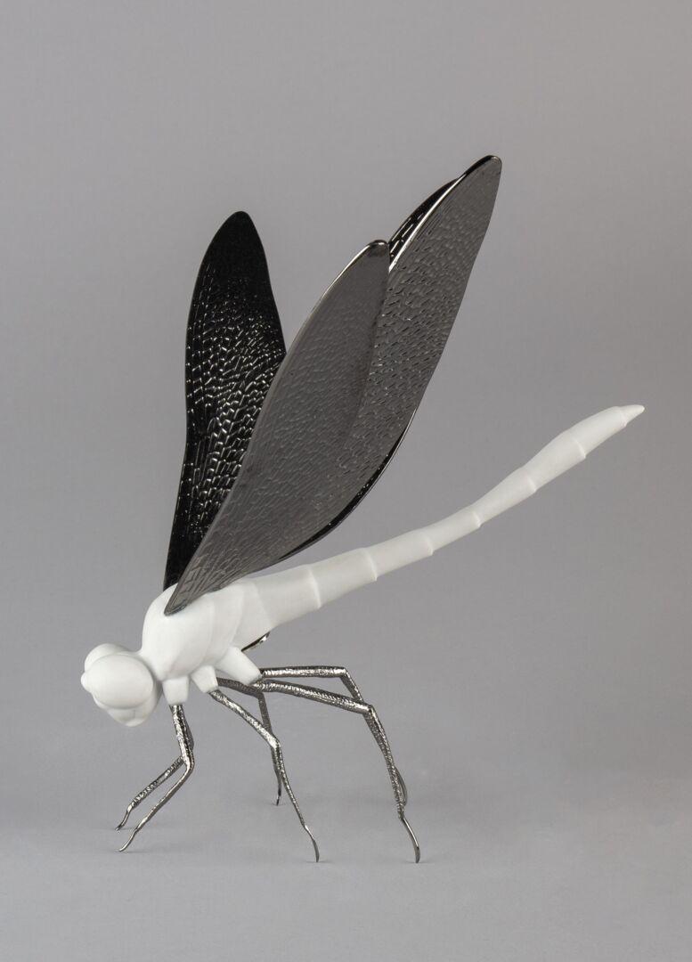 Spanish Lladró Dragonfly Figurine, Matte White