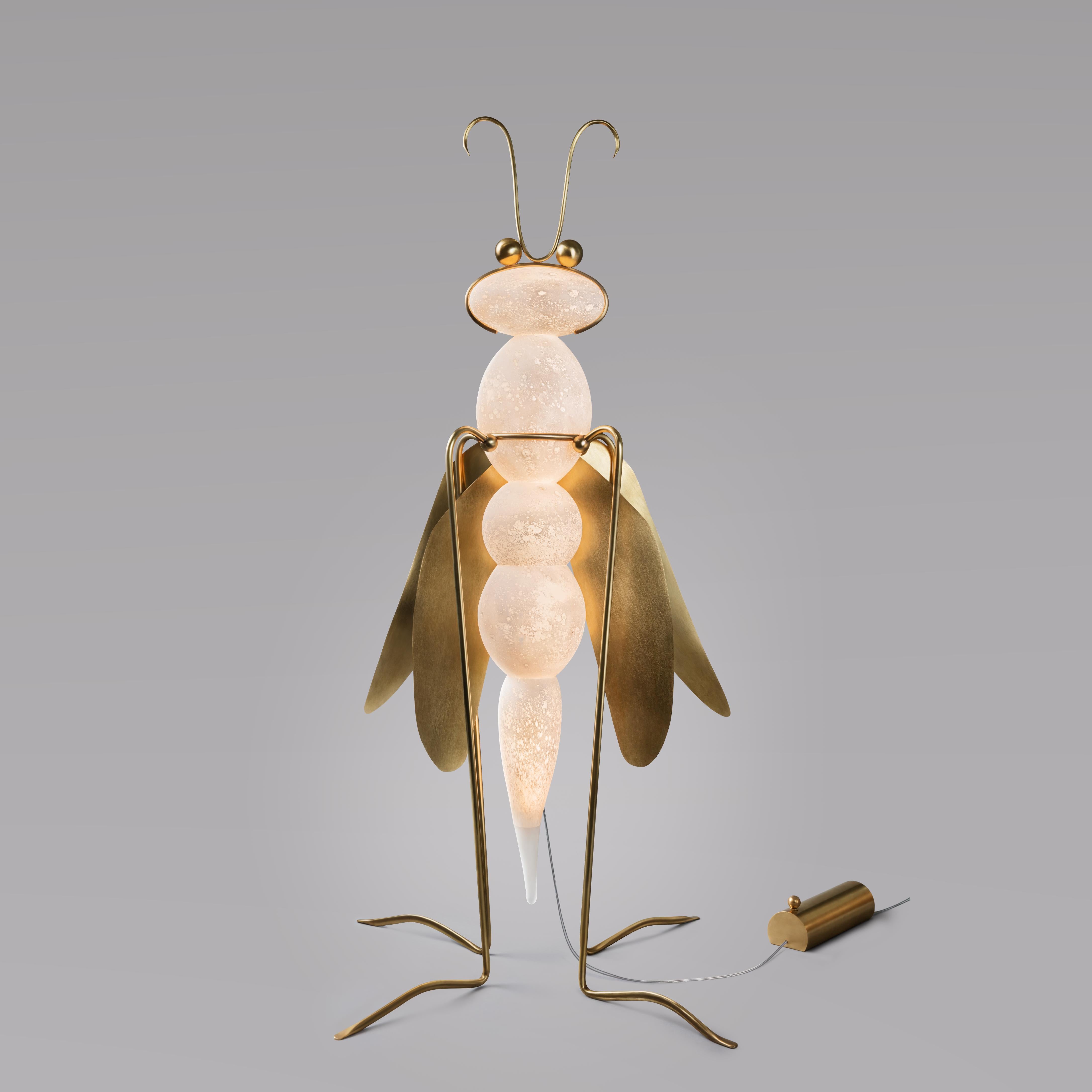Modern Dragonfly, Floor Lamp Sculpture, Vincent Darré and Ludovic Clément D’armont For Sale