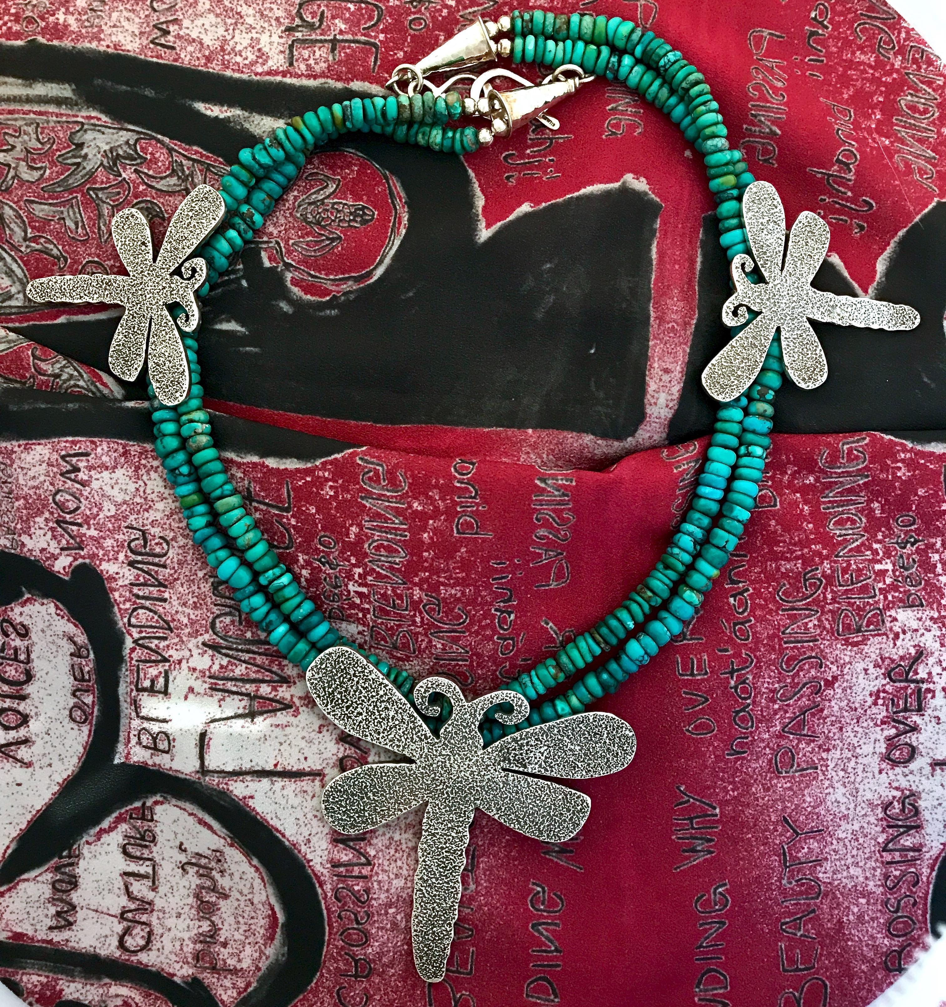 turquoise dragonfly necklace