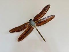 Libelle Wandkunst Eric Moore 2016, Messing, Kupfer, Stone