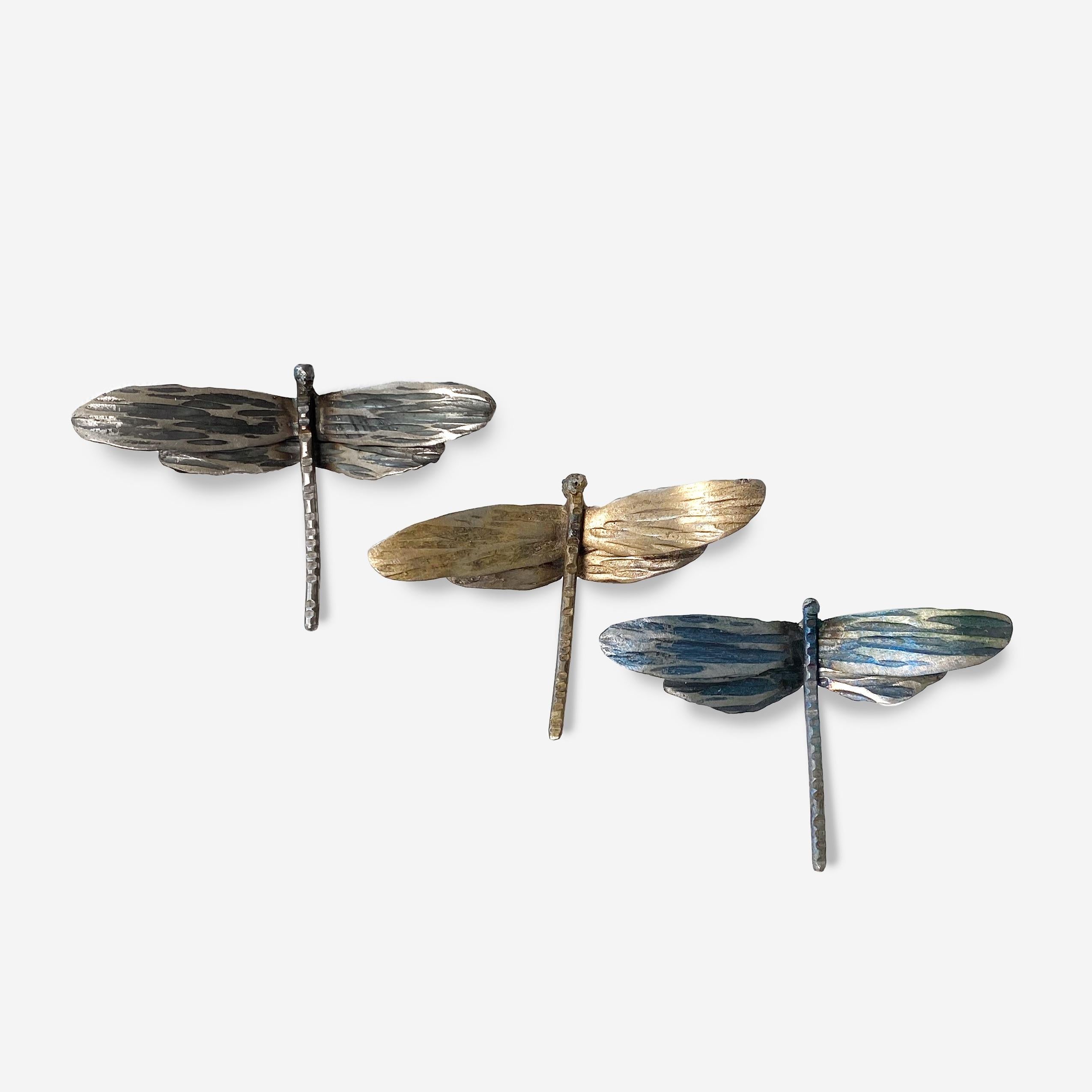 American Dragonfly Wall Sculpture, Horizontal Flight For Sale