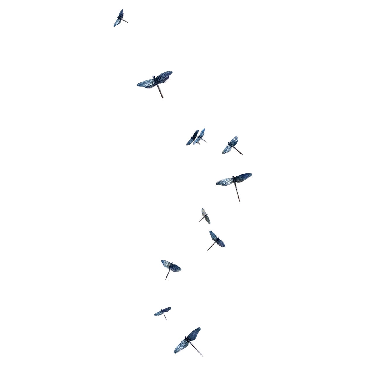 Wandskulptur eines Schmetterlings, Vertikaler Flug