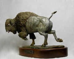 Retro "TATANKA" BISON BUFFALO SIZE: 11 X 13 X 5 BRONZE 6/20