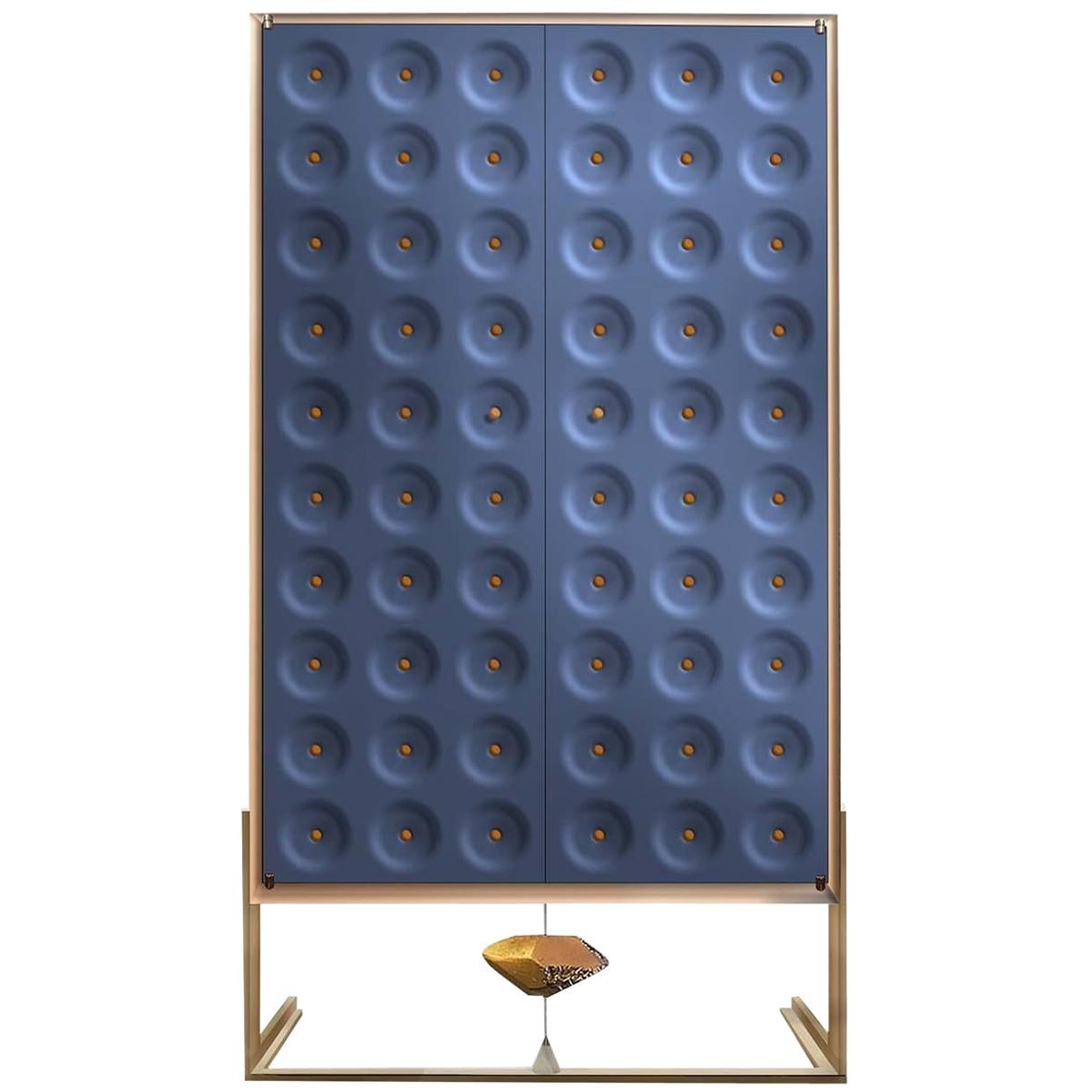 Drake Blue Cabinet by Giuliano Cappelletti and Kyoji Nagatani