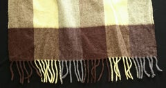 Drake's Chocolate-Tricolors Scottish Cashmere Scarf