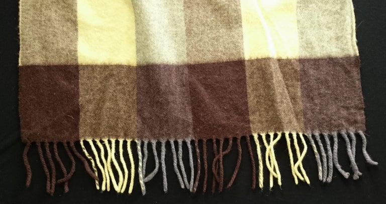 Drake's Chocolate-Tricolors Scottish Cashmere Scarf For Sale at 1stDibs ...