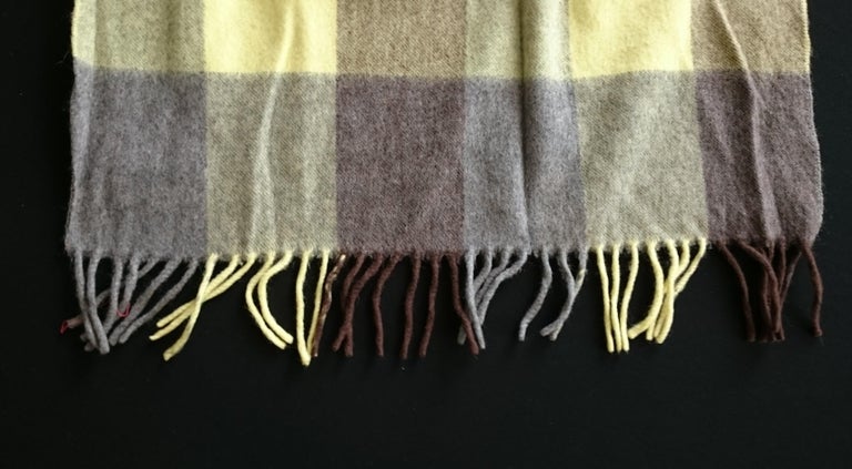Drake's Chocolate-Tricolors Scottish Cashmere Scarf For Sale at 1stDibs ...