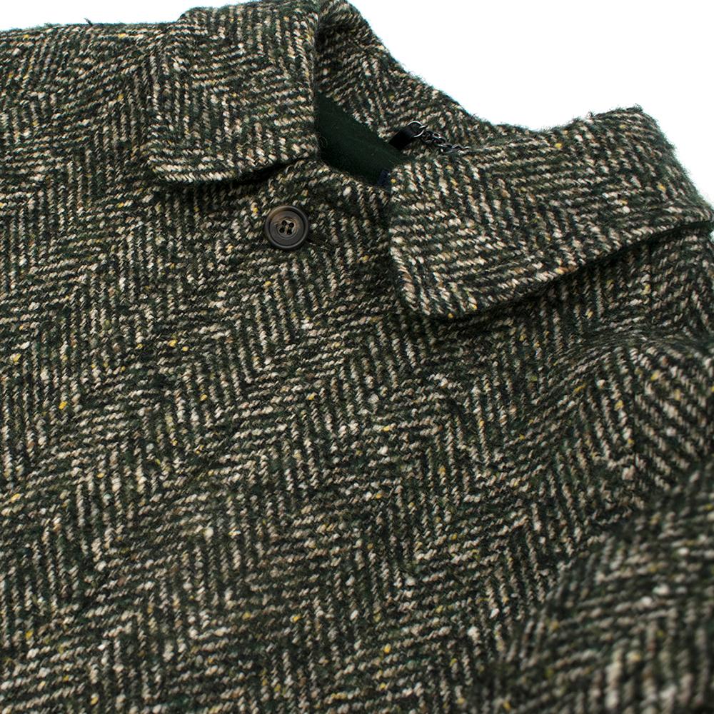 Black Drakes' Men's Tweed Wool Coat	Size 40
