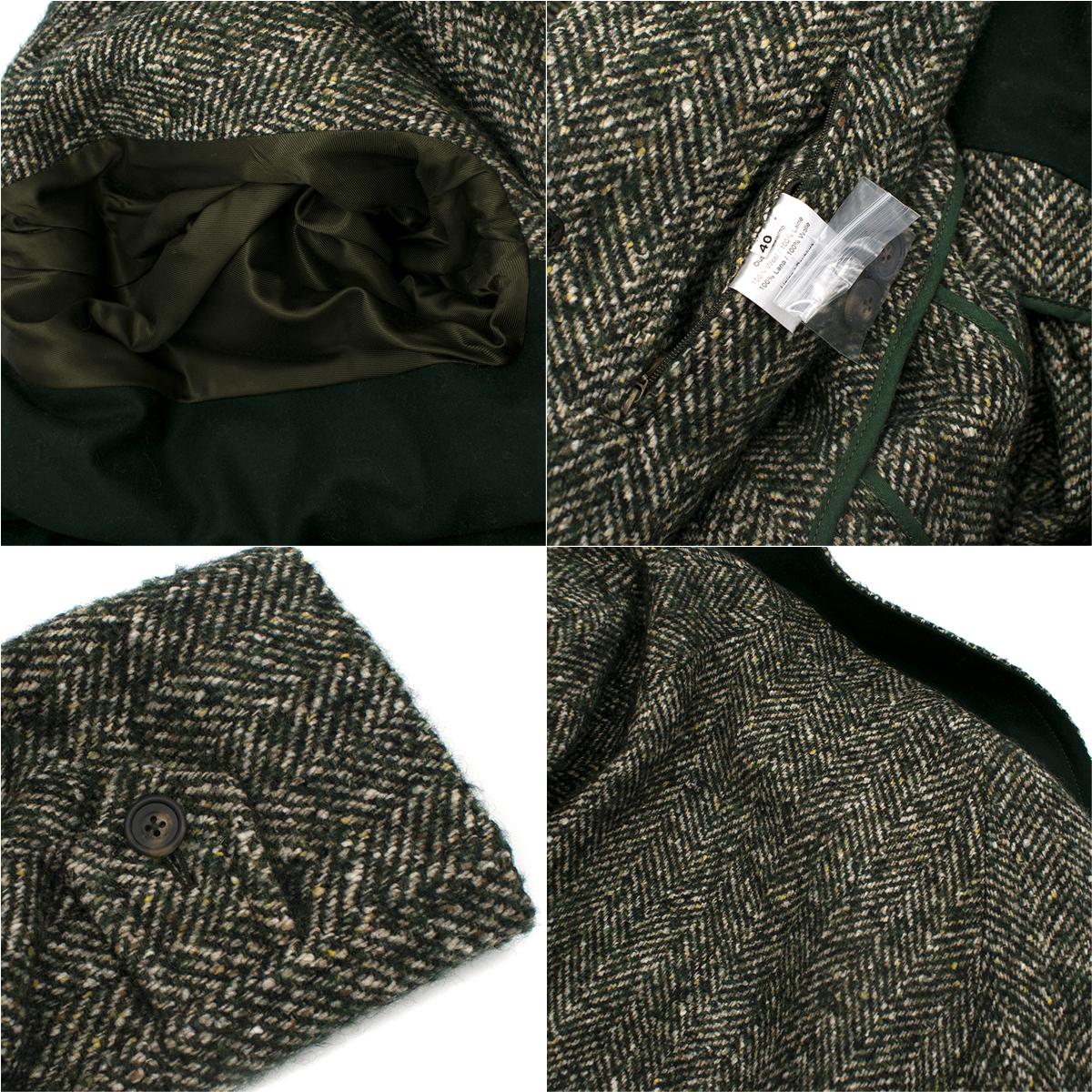 Drakes' Men's Tweed Wool Coat	Size 40 2