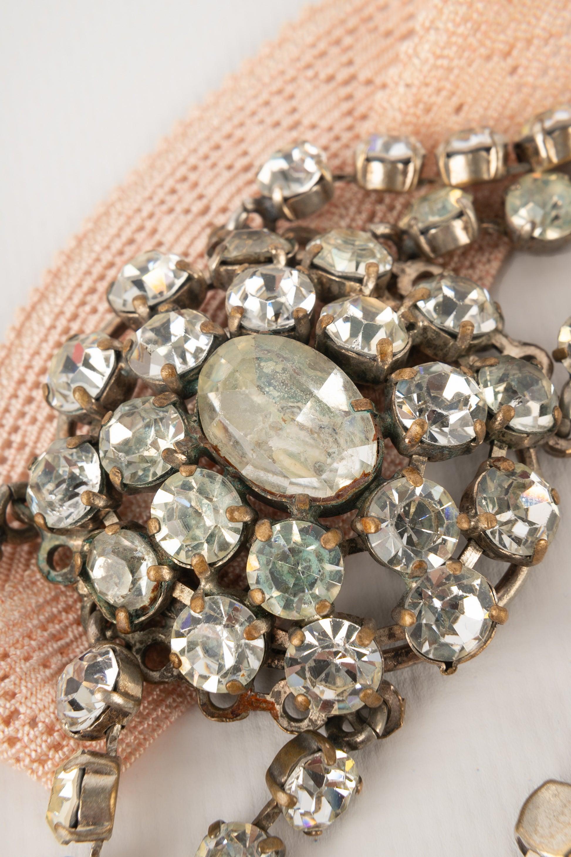 Dramatisches Armband mit Strasssteinen, 1920er Jahre im Angebot 2