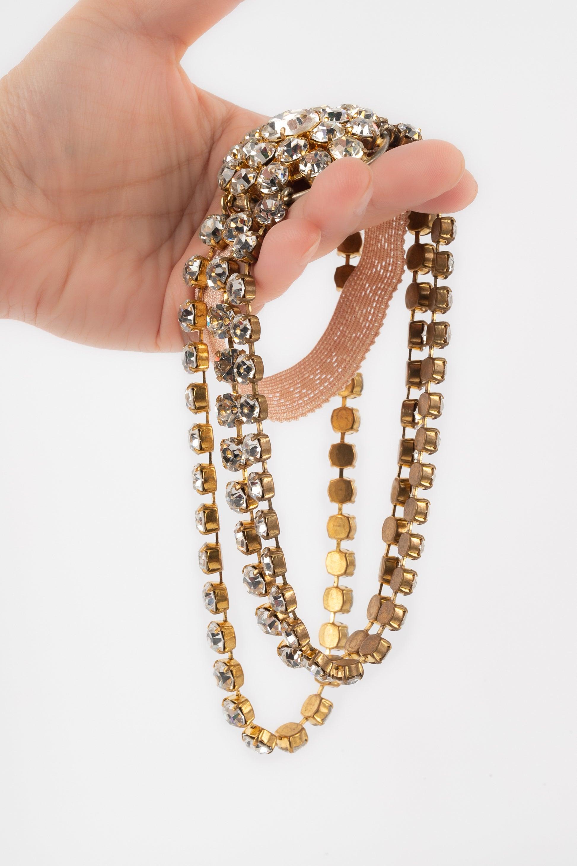 Bracciale Drama con strass, perle e cabochon perlati, anni '20 in vendita 1