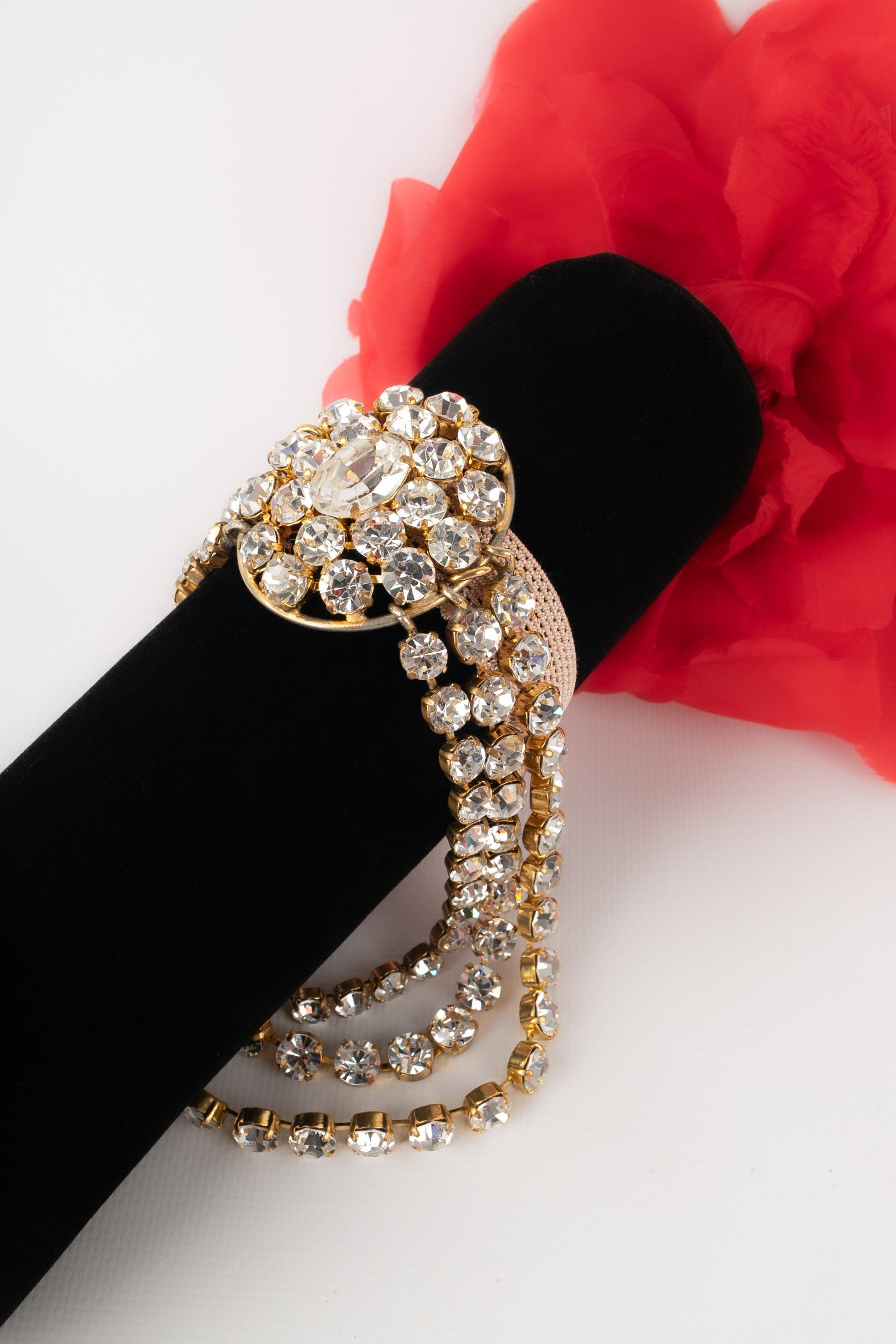 Bracciale Drama con strass, perle e cabochon perlati, anni '20 in vendita 3