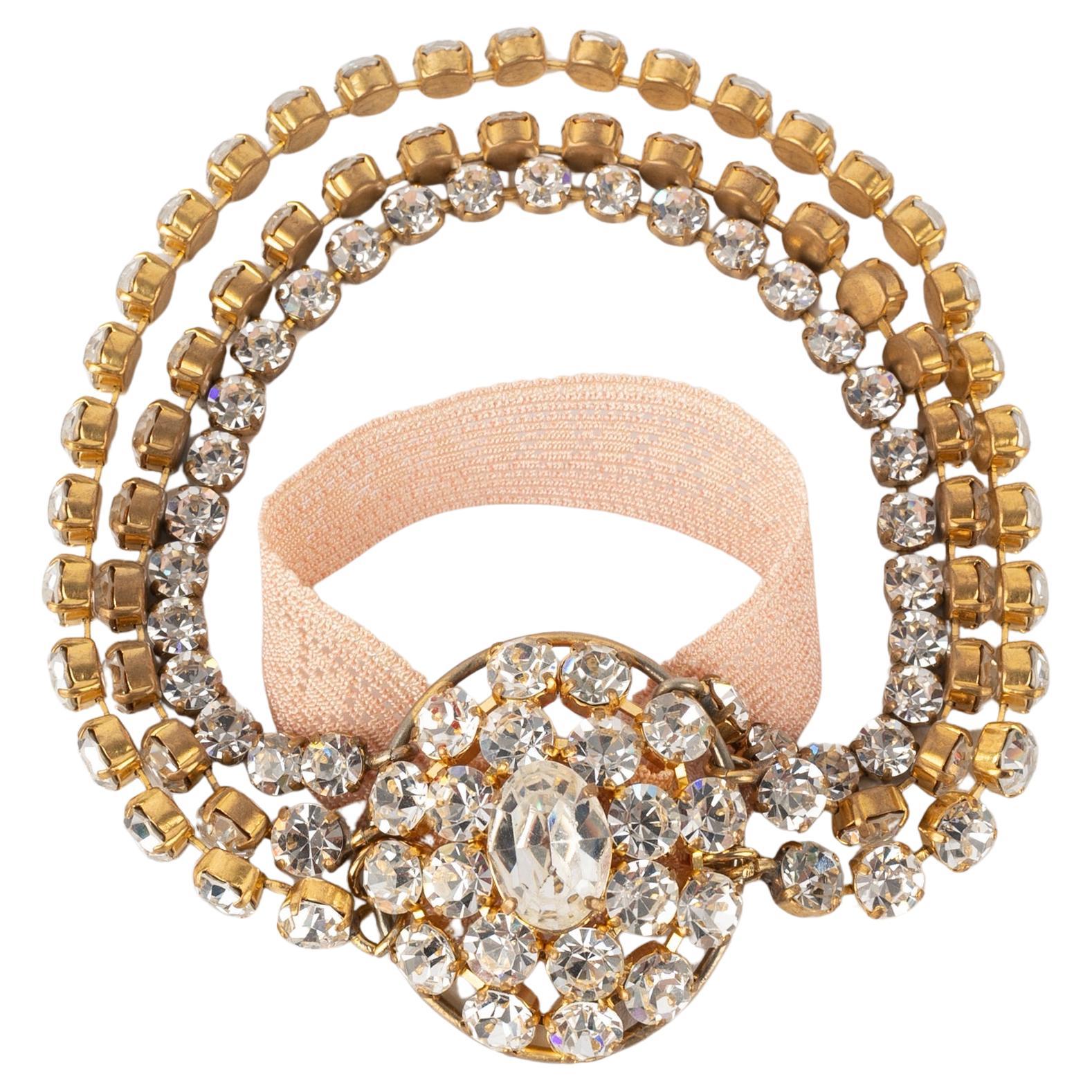 Bracciale Drama con strass, perle e cabochon perlati, anni '20