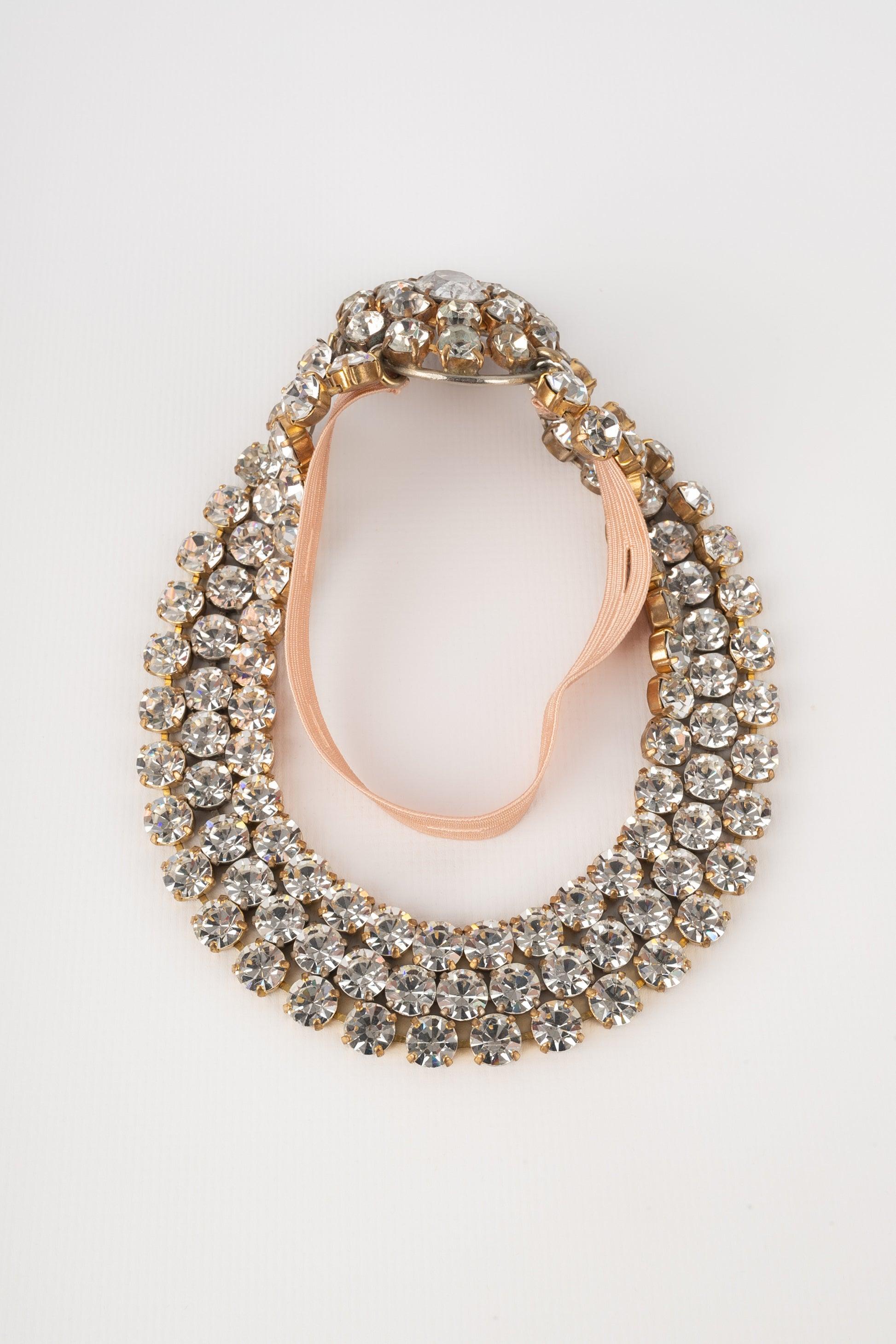 Brazalete Drama con brillantes y cabujones nacarados, años 20 en Bueno estado para la venta en SAINT-OUEN-SUR-SEINE, FR