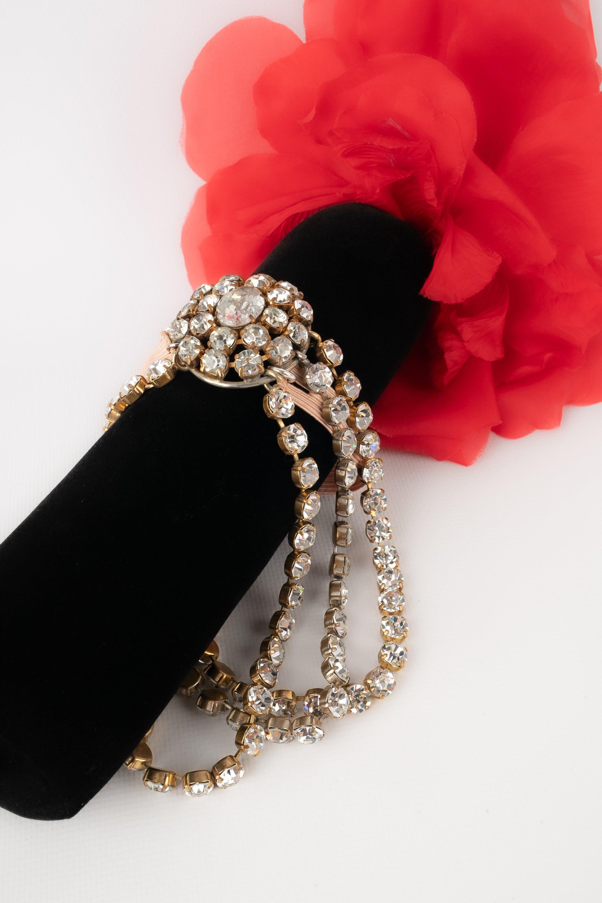 Brazalete Drama con brillantes y cabujones nacarados, años 20 en venta 3