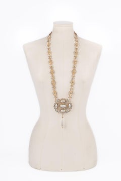 Drama Golden Metal Necklace, 20th Century