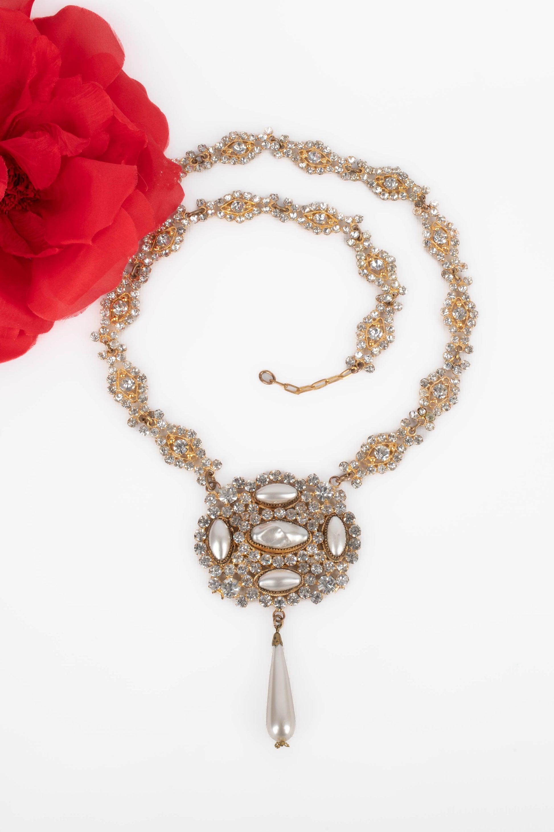 Drama Golden Metal Necklace, 20th Century For Sale 3