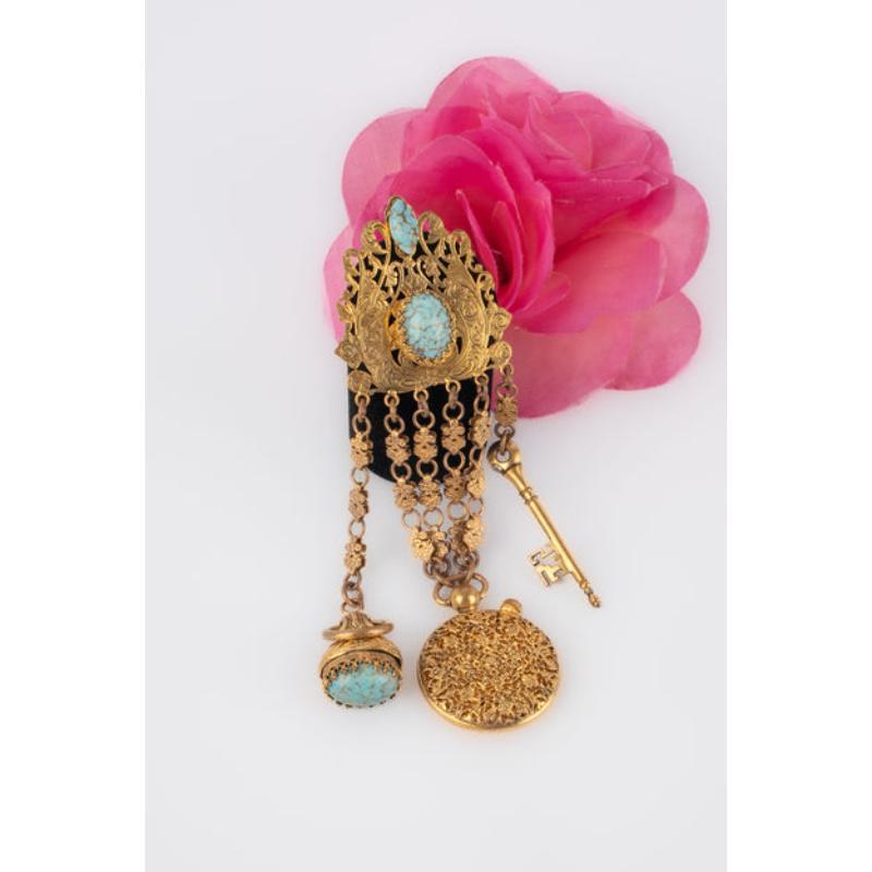 Drama Pendant Brooch Holding Charms For Sale 2