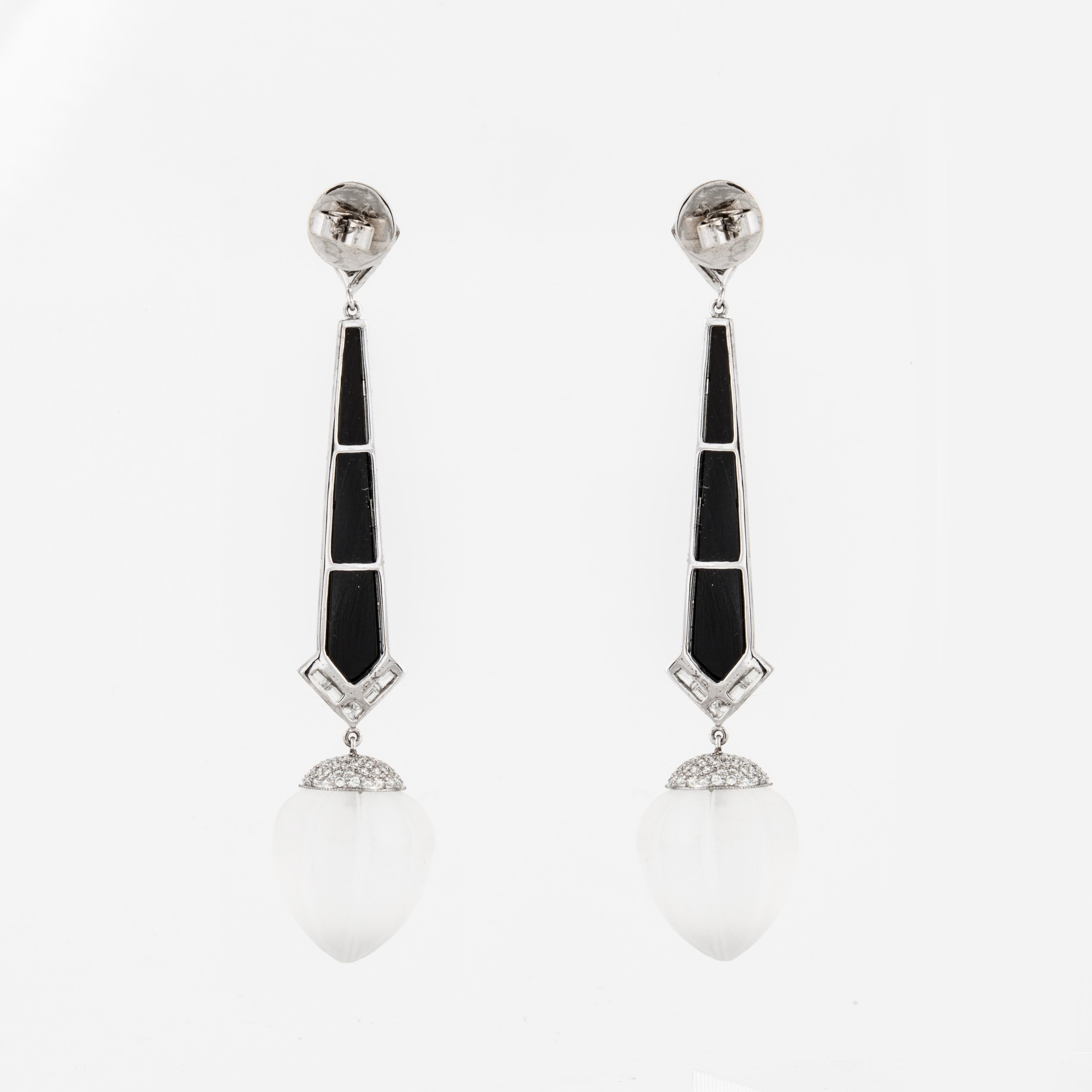 white onyx earrings