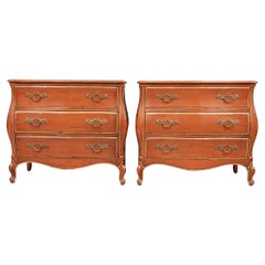Dramatic And Colorful Hollywood Regency Style Bombé Chest Pair 