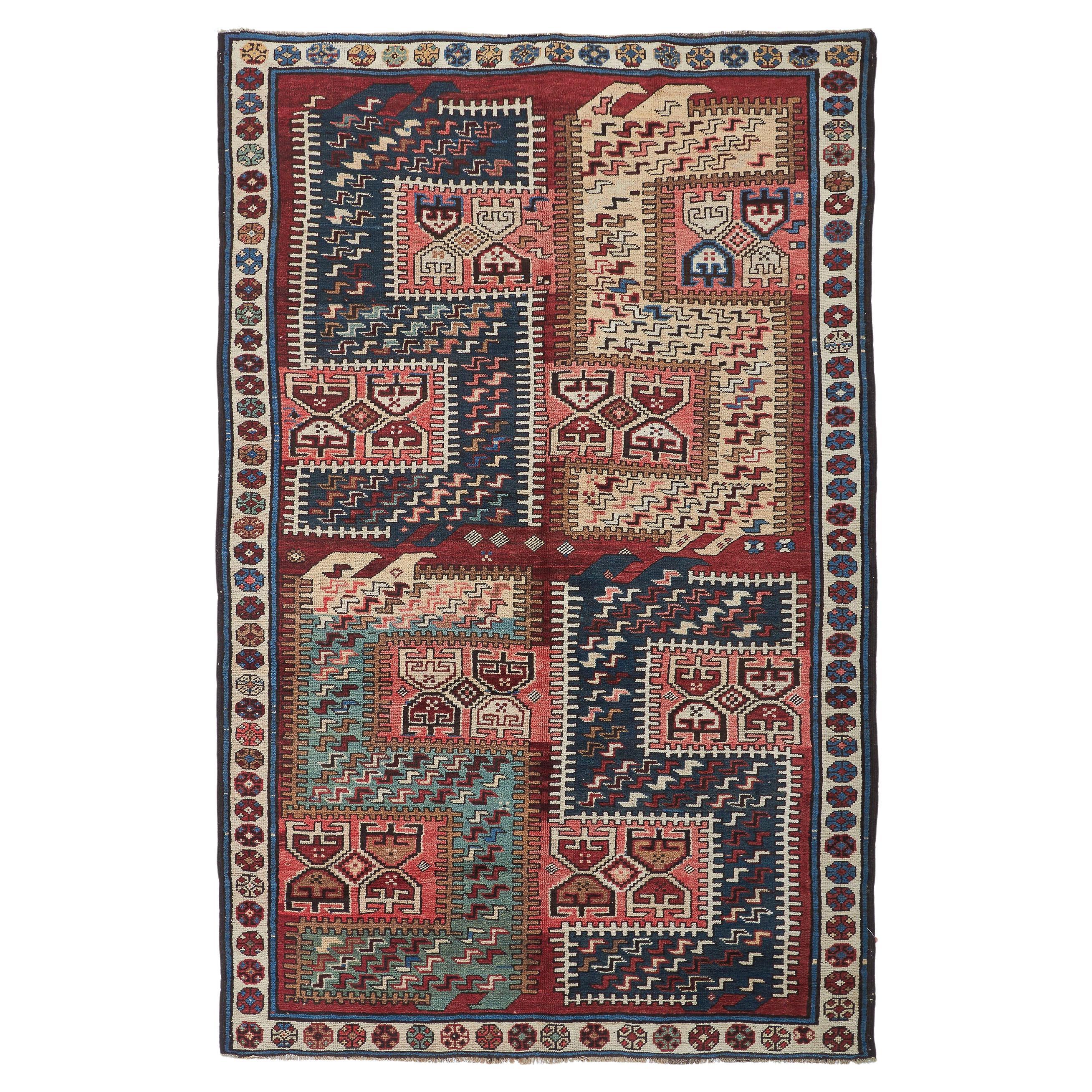 Dramatic Antique Caucasian Karabagh Rug