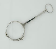 Dramatic Art Deco Platinum and Diamond Lorgnette, circa 1920s