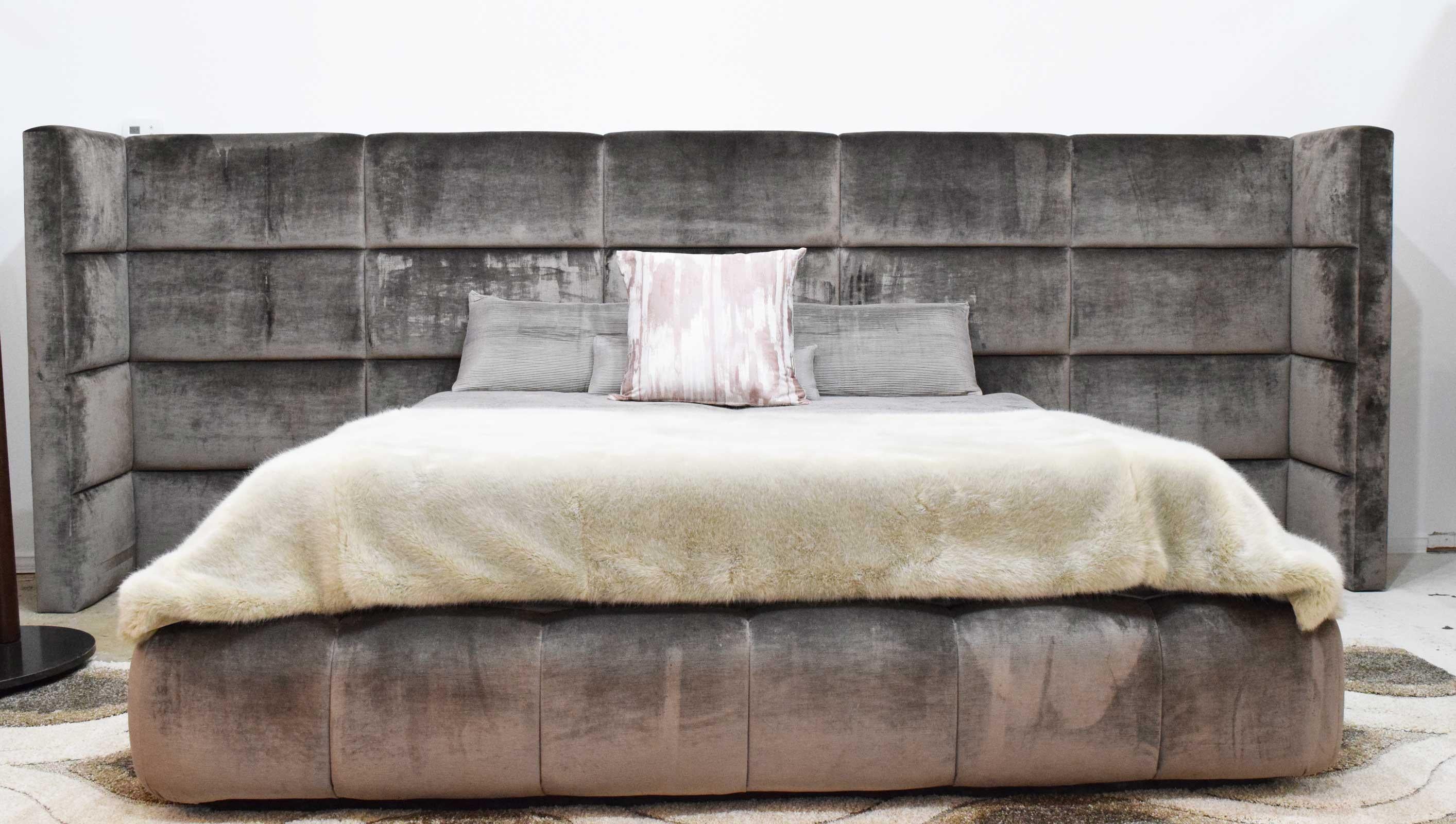 Dramatic Custom King Bed Frame from Beverly Hills Estate (Moderne)