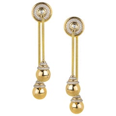 Dramatic Diamond Tassel Ball Ear Pendants by Umrao Dramatic Diamond Tassel Ball Ear Pendants by Umrao