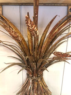 Dramatic Floating Italian Gilt Metal and Marble Pair of Demilune Side Tables