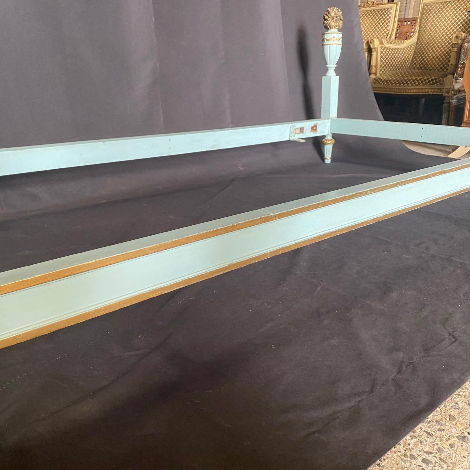 Dramatic French Louis XVI Painted Daybed or Twin Size Single Bed For Sale 6