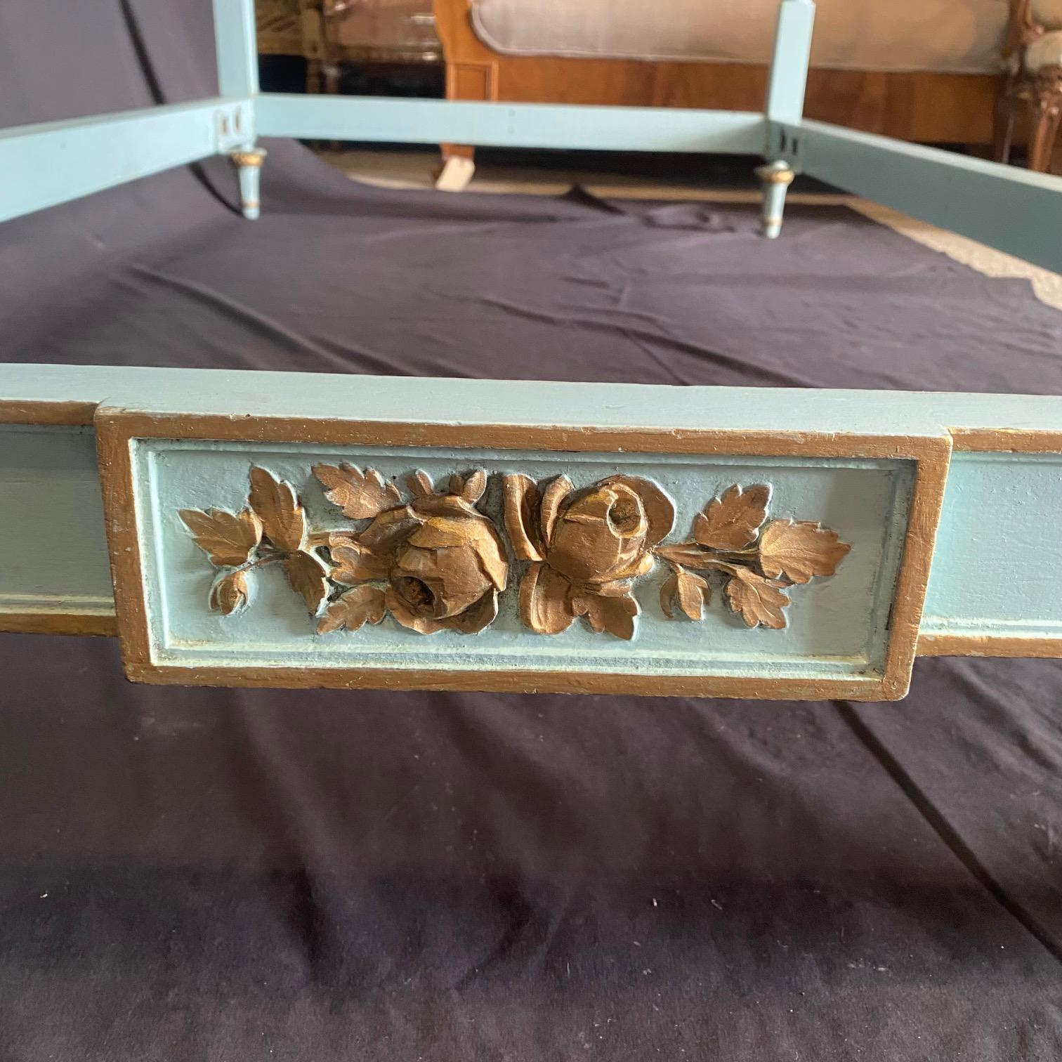 Dramatic French Louis XVI Painted Daybed or Twin Size Single Bed For Sale 2