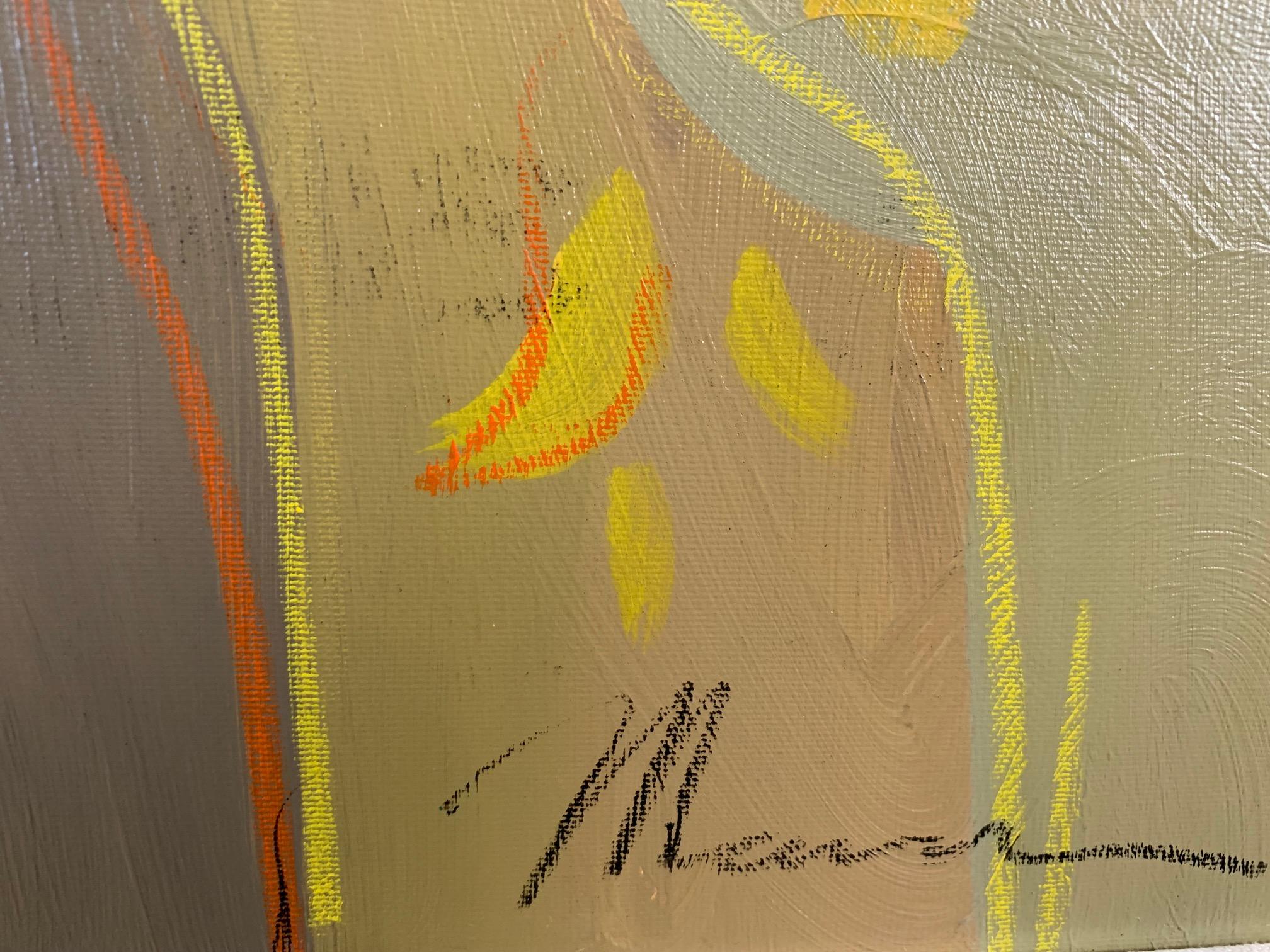 Dramática Dama de Rojo Pintura de Isaac Maimon Lienzo en venta