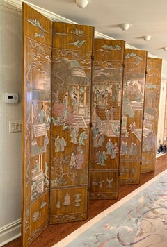 Dramatic Large 8 Panel Coromandel Screen