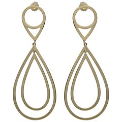 Vintage Dramatic Large Gold Earrings