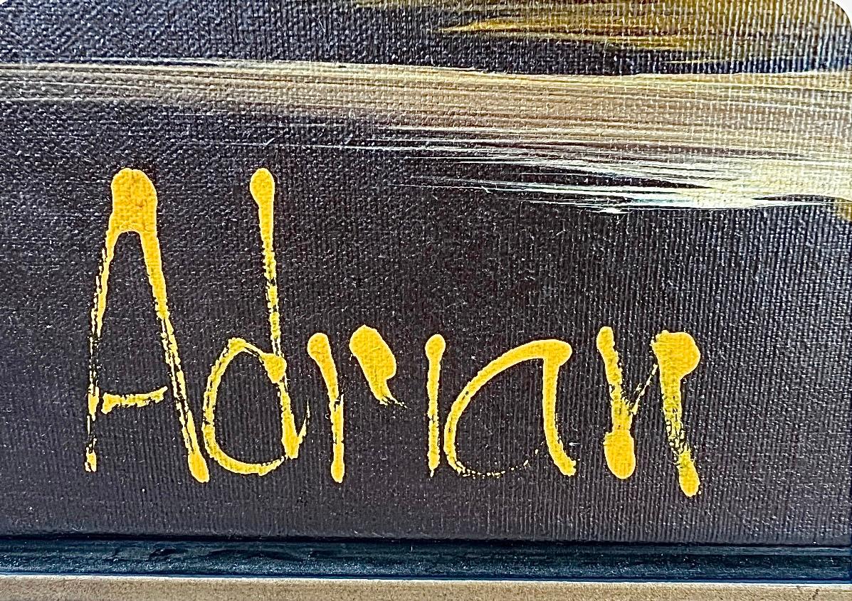 Dramatic Mid Century Modern Adrian Nautical Seagull Bird Framed Signed Painting For Sale 2