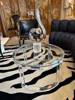 Dramática Escultura Abstracta de Cristal de Murano La Llama de Dante