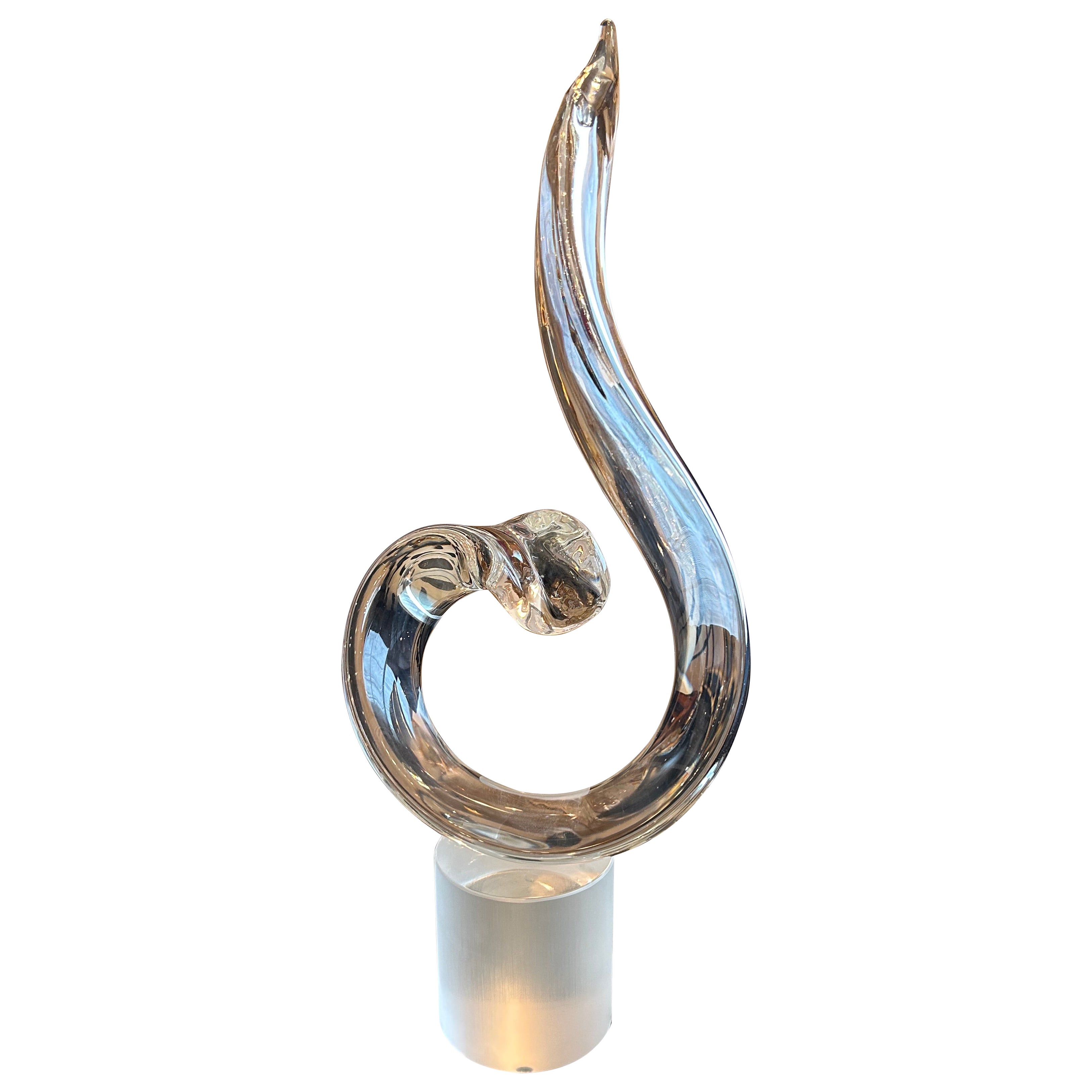 Dramatische Murano Glas Abstrakte Skulptur Dante's Flamme im Angebot